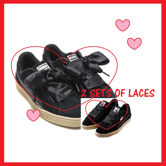 SuEDE HEART SAFARi Shoes Satin Ribbon Bow Laces 8 - Picture 7 of 8